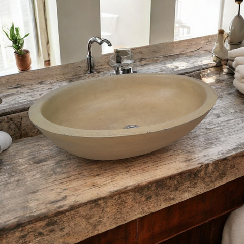 Image of Angels Rock Pool Sandstone Bespoke Bathroom Sink 545x400x165mm