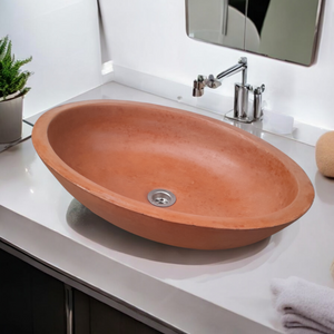 Angels Rock Pool Terracota Bespoke Bathroom Sink 545 x 400 x 165mm