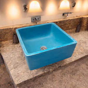 Mermaids Pond 39x39x16cm Blue Bespoke Sink