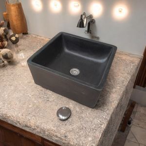 Mermaids Pond 39x39x16cm Black Bespoke Sink