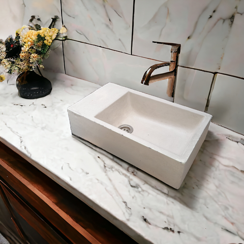 Image of Ivory Indoor & Outdoor Basin 42 x 24 x 11.5cm - Seedleme