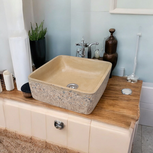 Sandstone Namibian Dream Exposed Countertop Butler Basin 36 x 36 x 12cm (Made to Order)
