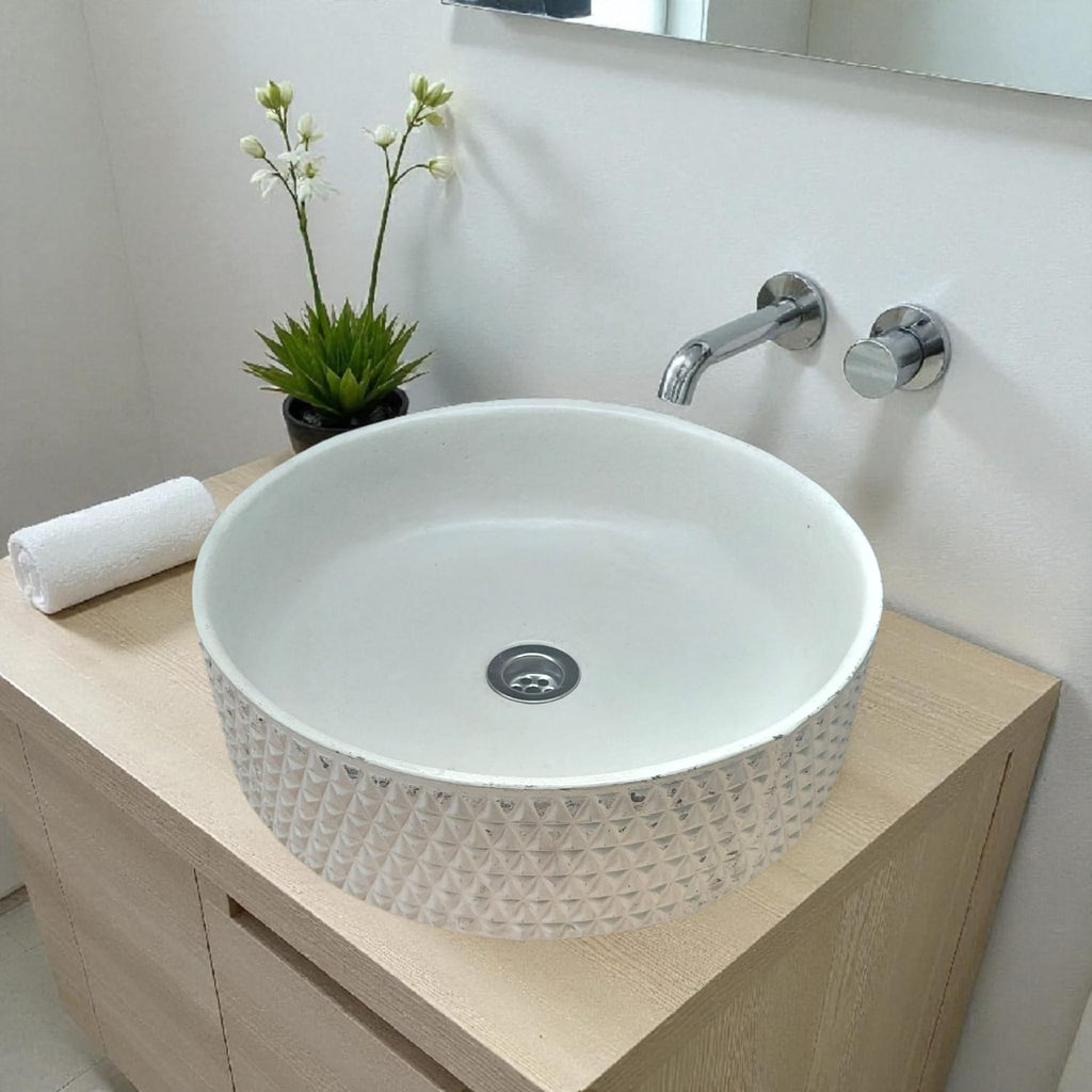 The Emerald Dream Bespoke Ivory Concrete Sink 39.5 x 11.5cm Seedleme