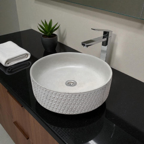 Image of The Emerald Dream Bespoke Grey Concrete Sink 39.5 x 11.5cm Seedleme