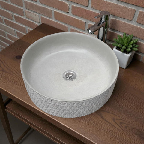 Image of The Emerald Dream Bespoke Grey Concrete Sink 39.5 x 11.5cm Seedleme