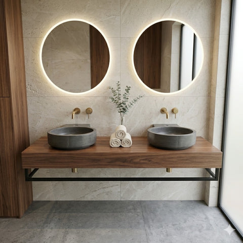 Image of The Good Lukkah Bespoke Charcoal Concrete Sink 56 x 42.5 x 12cm