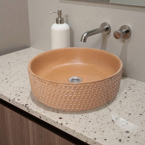 The Emerald Dream Bespoke Burnt Orange Concrete Sink 39.5 x 11.5cm