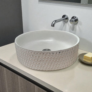 The Emerald Dream Bespoke Ivory Concrete Sink 39.5 x 11.5cm