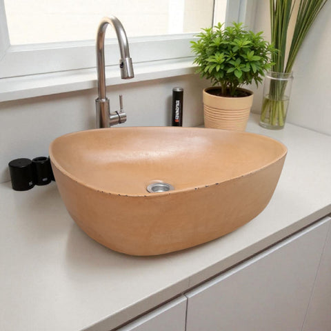 Image of Angels Egg Bespoke Burnt Orange Sink 50 x 41 x 11.5cm