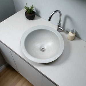 Grey Bespoke Round Drop-In Basin 43 x 43 x15 cm