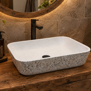 Ivory Namibian Dream Concave Rectangle Basin 52 x 40 x 13cm