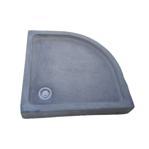 Image of Solid Concrete Charcoal Shower Pan 90 x 90 x 13,5