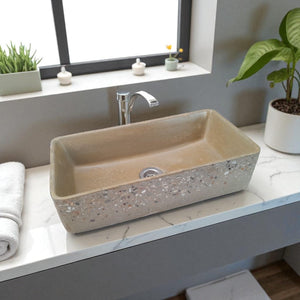 Sandstone Aquatina Namibian Dream 47 x 23.5 x 12cm Concrete Bespoke Sink (Made to Order)