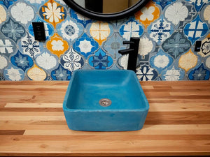 Bright Blue 31x31cm Indoor & Outdoor Basin(Made to Order)