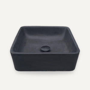Countertop Butler Concrete Basin – Black – 36 x 36 x 12cm – handmade concrete basin by Seedleme, Cape Town – view 1