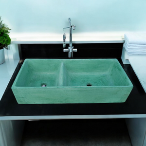 Green Double Butler 101 x 44.5 x 20.5cm Basin - Bespoke Handmade Sink (Made to Order)