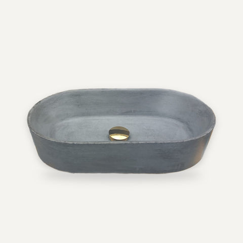 Image of Gaia's Ark Charcoal 53 x 30 x 11.5cm – handmade concrete basin by Seedleme, Cape Town – view 2