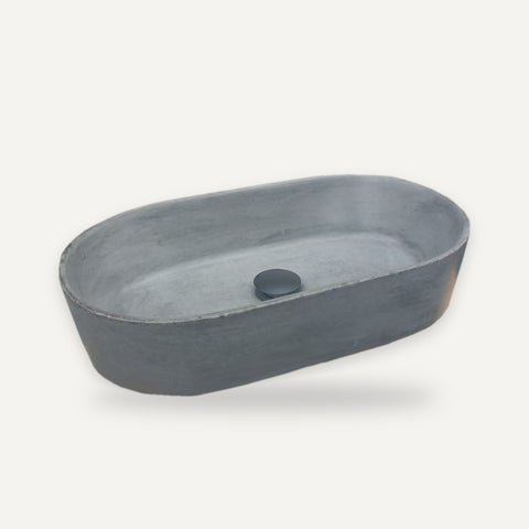 Image of Gaia's Ark Charcoal 53 x 30 x 11.5cm – handmade concrete basin by Seedleme, Cape Town – view 4
