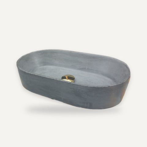 Image of Gaia's Ark Charcoal 53 x 30 x 11.5cm – handmade concrete basin by Seedleme, Cape Town – view 6