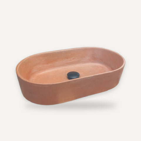 Image of Gaia's Ark Terracotta 53 x 30 x 11.5cm – handmade concrete basin by Seedleme, Cape Town – view 5