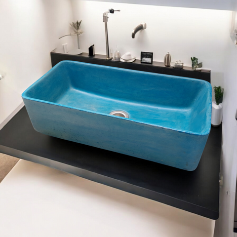 Image of Aquatina Blue Basin 47 x 23.5 x 12cm Seedleme