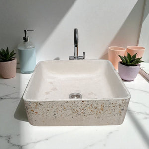 Ivory 36 x 36 x 12cm Namibian Dream Concrete Sink(Made to Order)