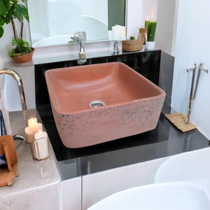 Terracotta Exposed Aggregate Countertop Butler Basin 31x31x12cm