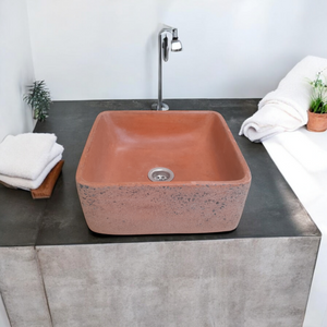 Terracotta Exposed Aggregate Countertop Butler Basin 31x31x12cm