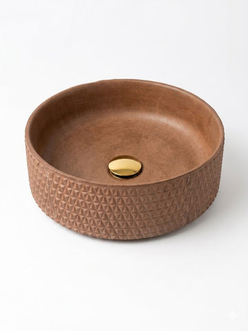 Image of The Emerald Dream Bespoke Choc Plum Concrete Sink 39.5 x 11.5cm