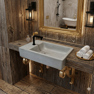 Grey Concrete Basin/Sink 42 x 24 x 11.5cm High Quality Concrete