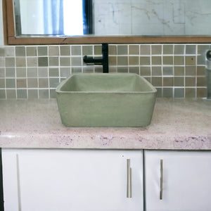 Green Bespoke Countertop Bathroom Sink 31 x 31 x 12cm Seedleme