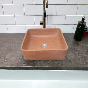 Choc Plum Concrete Butler Bespoke Basin/Sink 36 x 36 x 12cm( Made to Order )