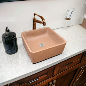Choc Plum Bespoke Handmade Countertop Concrete Basin 31 x 31 x 12cm(Made to Order)